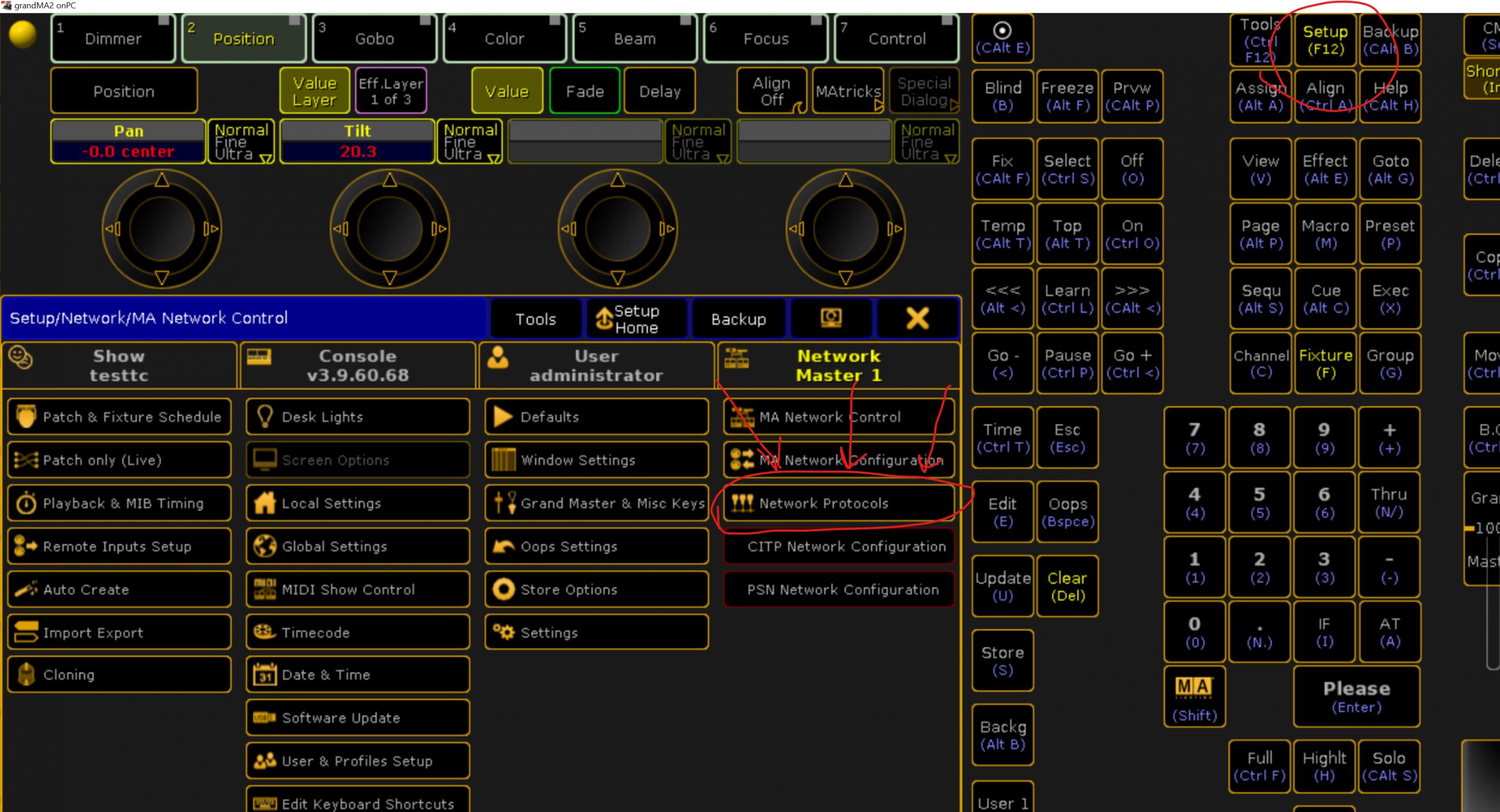 Setup MA2