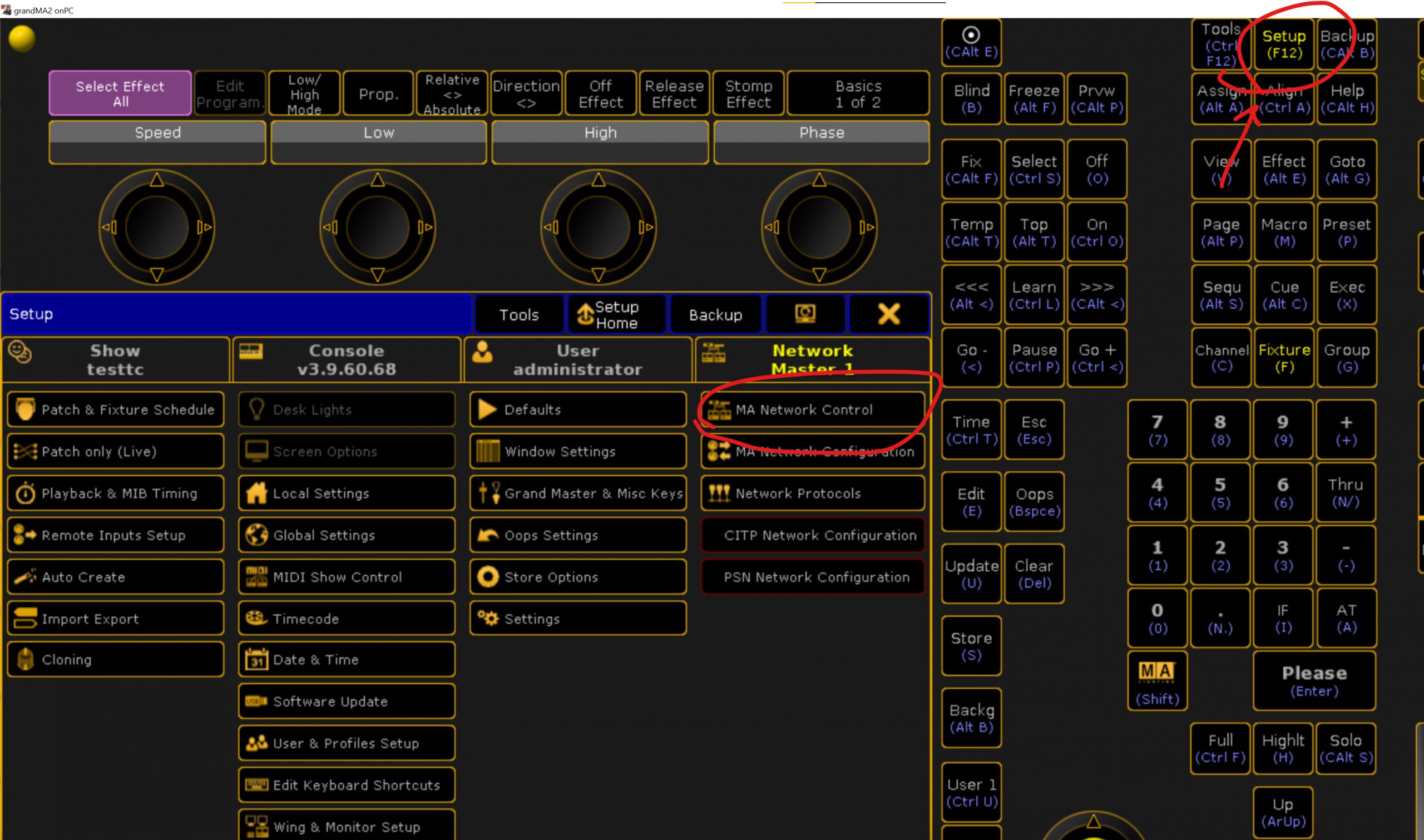 Setup MA2